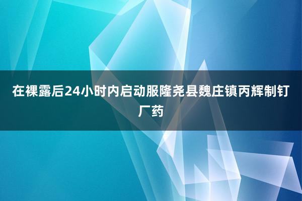 在裸露后24小时内启动服隆尧县魏庄镇丙辉制钉厂药